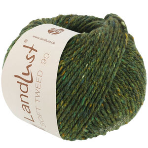 LANDLUST Soft Tweed 90 - von Lana Grossa | 07-Dunkelgrün meliert
