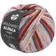 Lana Grossa MEILENWEIT 6-FACH 150g Alpaca Print | 1112-Dunkelblau/Ockerbraun/Dunkelrot/Weiß/Altrosa/Hellgrau