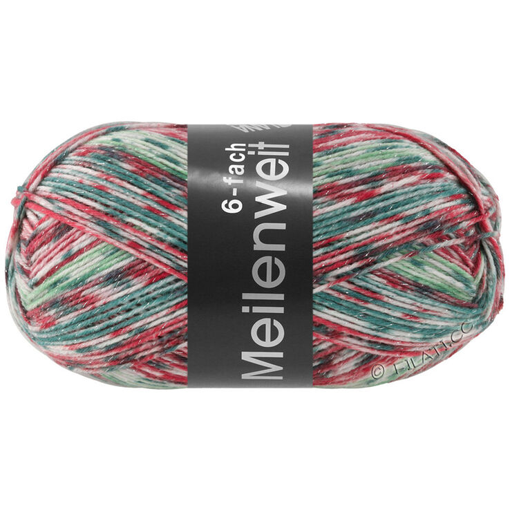 Lana Grossa MEILENWEIT 6-FACH 150g Merino Christmas Lurex | 0628-