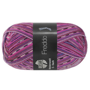 MEILENWEIT 6-FACH 150g Freddo - von Lana Grossa | 9737-Fuchsia/Veilchenblau/Violettblau/Pink/Dunkelgrau/Rosa