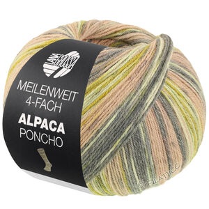 MEILENWEIT 100g Alpaca Poncho - von Lana Grossa | 2724-Silbergrau/Hellgrau/Dunkelgrau/Helloliv/Sandbeige