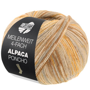 MEILENWEIT 100g Alpaca Poncho - von Lana Grossa | 2726-Sandbeige/Taupe/Braun/Hellbeige/Karamell