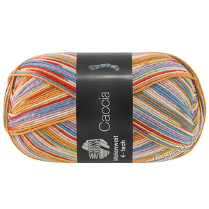 MEILENWEIT 100g Caccia - von Lana Grossa | 5304-Ockergelb/Türkisblau/Hellbeige/Limette/Rostrot/Lila/Rosa