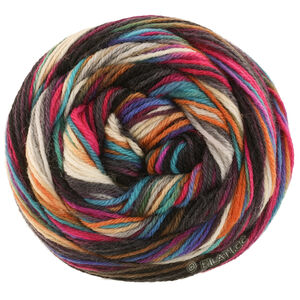 MEILENWEIT 100g Cascata - von Lana Grossa | 5206-Schwarz/Grau/Hellgrau/Silbergrau/Ocker/Braun/Rot/Pink