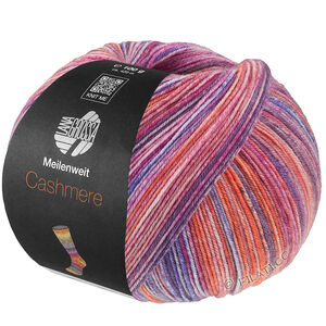 MEILENWEIT 100g Cashmere Inverno - von Lana Grossa | 122-Fuchsia/Flieder/Orange/Hellblau/Blau/Pflaume/Erika/Lachs