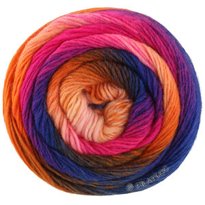 MEILENWEIT 100g Color Mix Multi - von Lana Grossa | 8022-Tintenblau/Blauviolett/Fuchsia/Pink/Lachs/Rost/Graugrün/Dunkelbraun
