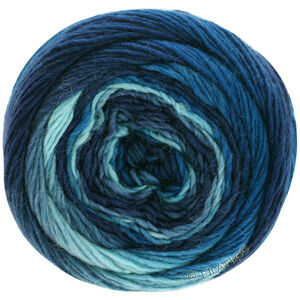 MEILENWEIT 100g Color Mix Soft - von Lana Grossa | 8055-Stahlblau/Graublau/Hellblau/Himmelblau/Mittelblau/Dunkelblau