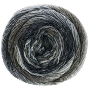MEILENWEIT 100g Color Mix Soft - von Lana Grossa | 8056-Hellgrau/Mittelgrau/Dunkelgrau/Anthrazit