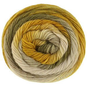MEILENWEIT 100g Color Mix Soft - von Lana Grossa | 8068-Heugrün/Schilfgrün/Graugrün/Kalkweiß/Senfgelb