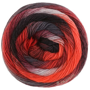 MEILENWEIT 100g Color Mix Soft - von Lana Grossa | 8070-Braunrot/Graubraun/Hellrot/Dunkelrot/Weinrot/Schwarzrot