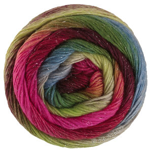 MEILENWEIT 100g Merino Color Mix Sparks - von Lana Grossa | 7611-Brombeer/Rot/Hellrot/Pistazie/Petrol/Grün/Limette/Pastellgrün/Beige