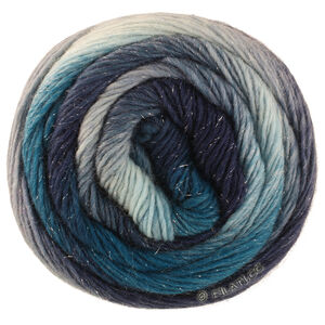 MEILENWEIT 100g Merino Color Mix Sparks - von Lana Grossa | 7620-Dunkelblau/Graupetrol/Mint/Graublau/Stahlblau