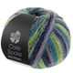 Lana Grossa MEILENWEIT 100g Cosy Socks Multi Stripes | 157-Lavendel/Petrol/Maigrün/Türkis/Nachtblau