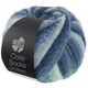 Lana Grossa MEILENWEIT 100g Cosy Socks Soft Stripes | 106-Schwarzblau/Graublau/Rauchblau/Weißblau