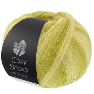 MEILENWEIT 100g Cosy Socks Soft Stripes - von Lana Grossa | 116-Limette/Pistazie/Helloliv