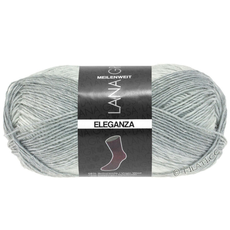 Lana Grossa MEILENWEIT 50g Eleganza | 6701-Silbergrau/Hellgrau