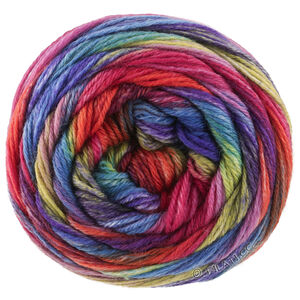 MEILENWEIT 100g Fontana - von Lana Grossa | 5453-Frühlingsgrün/Rostrot/Blauviolett/Zyklam/Blau/Royal/Fuchsia