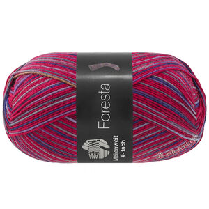 MEILENWEIT 100g Foresta - von Lana Grossa | 5326-Dunkelrot/Dunkelgrau/Hellgrau/Dunkelblau/Camel/Pflaume/Lila