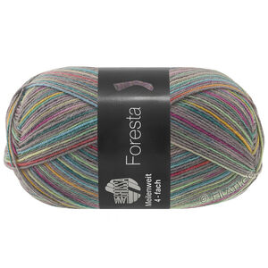 MEILENWEIT 100g Foresta - von Lana Grossa | 5328-Mausgrau/Opalgrün/Jade/Flieder/Rotviolett/Türkis/Senfgelb/Safrangelb/Zartgrün