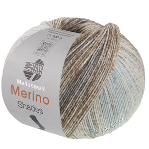 MEILENWEIT 100g Merino Extrafine Shades - von Lana Grossa | 7234-Mint/Hellgrau/Dunkelgrau/Graubraun