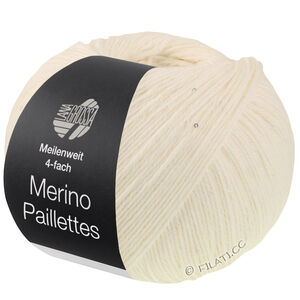 MEILENWEIT 100g Merino Paillettes - von Lana Grossa | 2308-Creme