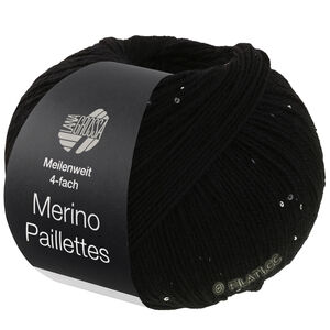 MEILENWEIT 100g Merino Paillettes - von Lana Grossa | 2310-Schwarz