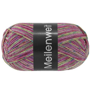 MEILENWEIT 100g Neve - von Lana Grossa | 4433-Pistazie/Türkis/Rotviolett/Flieder