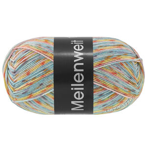 MEILENWEIT 100g Neve - von Lana Grossa | 4437-Türkis/Rosa/Gelb/Rost/Minttürkis/Flieder/Dunkelgrau