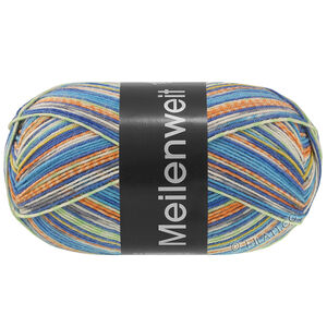 MEILENWEIT 100g Piccata - von Lana Grossa | 4810-Blau/Tintenblau/Zartgrün/Rost/Ecru/Dunkelgrau/Gelb/Senf