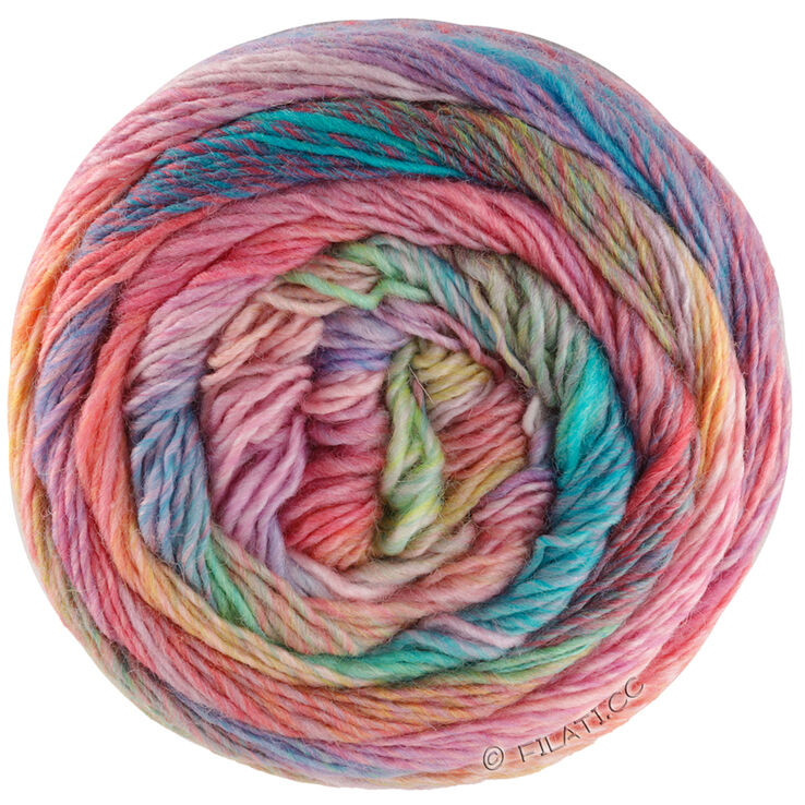 Lana Grossa MEILENWEIT 100g Rainbow | 6401-Türkis/Jade/Gelb/Flieder/Orange/Rot/Pink/Lila/Rosé/Petrol/Kiwi