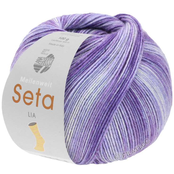 Lana Grossa MEILENWEIT 100g Seta Lia | 3581-Zartlila/Flieder/Blauviolett