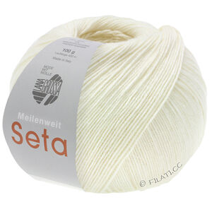 MEILENWEIT 100g Seta - von Lana Grossa | 01-Weiß
