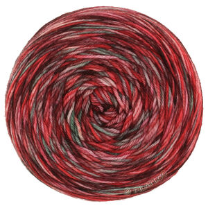 MEILENWEIT 100g Sooty - von Lana Grossa | 6228-Dunkelrot/Hellrot/Rosa/Grau