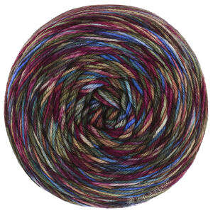 MEILENWEIT 100g Sooty - von Lana Grossa | 6230-Blau/Hellblau/Gelb/Dunkelrot/Pink/Olivgrün/Gelb/Ocker