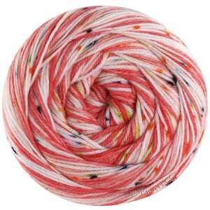 MEILENWEIT 100g SPOTS - von Lana Grossa | 7045-Tomatenrot/Hellrot/Creme/Gelb/Grau/Grün/Türkis