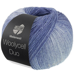MEILENWEIT 100g Woolycell Duo - von Lana Grossa | 6005-Marine/Graublau/Hellblau