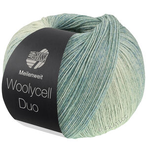 MEILENWEIT 100g Woolycell Duo - von Lana Grossa | 6007-Salbeigrün/Heugrün/Pastellgrün