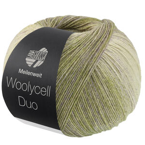 MEILENWEIT 100g Woolycell Duo - von Lana Grossa | 6008-Olivgrün/Graugrün/Graubeige