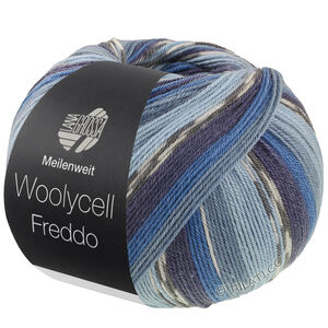 MEILENWEIT 100g Woolycell Freddo - von Lana Grossa | 6041-Hellblau/Pastellblau/Graublau/Blau/Marine/Dunkelgrau/Silbergrau