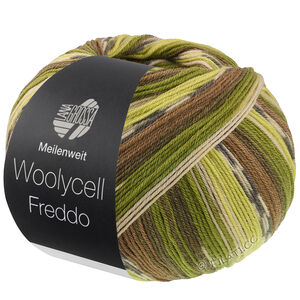 MEILENWEIT 100g Woolycell Freddo - von Lana Grossa | 6043-Graubraun/Moosgrün/Apfelgrün/Graugrün/Pistazie/Dunkelgrau/Hellgrau