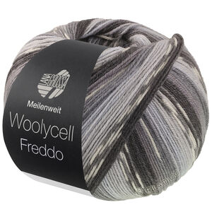 MEILENWEIT 100g Woolycell Freddo - von Lana Grossa | 6045-Hellgrau/Steingrau/Mausgrau/Dunkelgrau/Anthrazit/Silbergrau