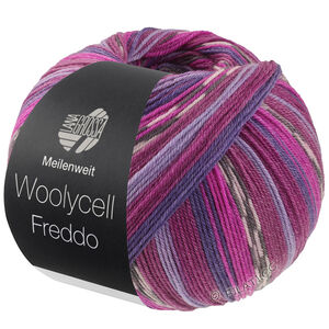 MEILENWEIT 100g Woolycell Freddo - von Lana Grossa | 6047-Rotviolett/Lavendel/Dunkelviolett/Fuchsia/Dunkelgrau/Rosa