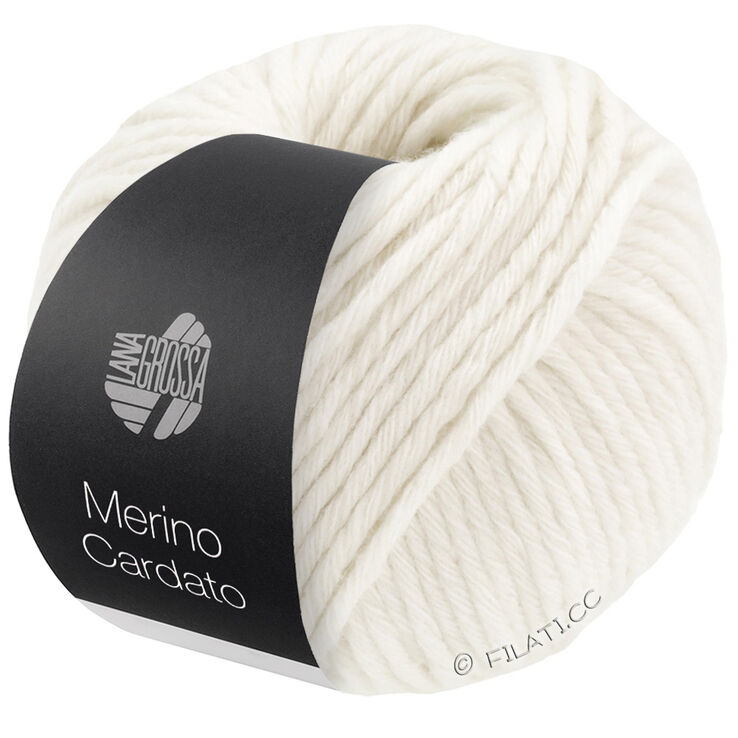 Lana Grossa MERINO CARDATO | 01-Rohweiß