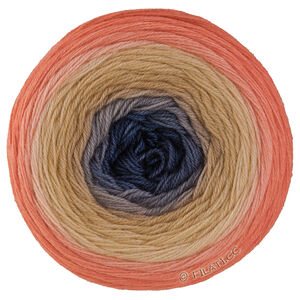 MERINO LACE AQUARELL - von Lana Grossa | 18-Apricot/Pfirsich/Anthrazit
