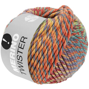 MERINO TWISTER - von Lana Grossa | 08-Gelb/Lachs/Petrol/Rotlila/Maisgelb/Blaulila