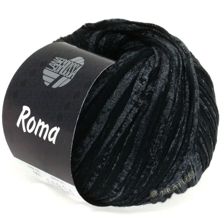 Lana Grossa ROMA | 001-Schwarz/Silber