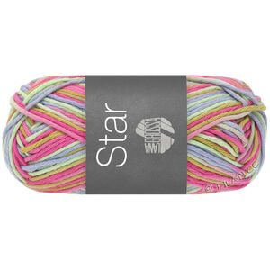 STAR Print - von Lana Grossa | 354-Weißgrün/Senf/Veilchenblau/Pink