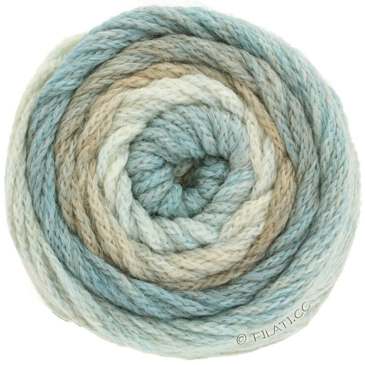 Lana Grossa SUPER COLOR | 101-Natur/Beige/Hellblau/Beigeblau