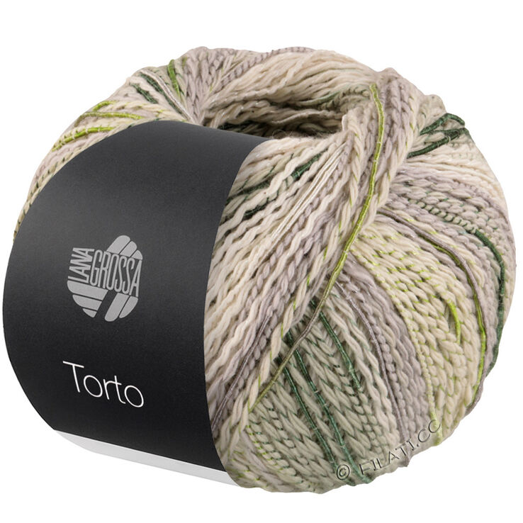 Lana Grossa TORTO | 01-Creme/Hellgrau/Hellgrün/Dunkelgrün