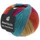 Lana Grossa MEILENWEIT 100g Yak Colorblock (ABOUT BERLIN) | 638-Fuchsia/Jade/Graugrün/Graugelb/Orange meliert